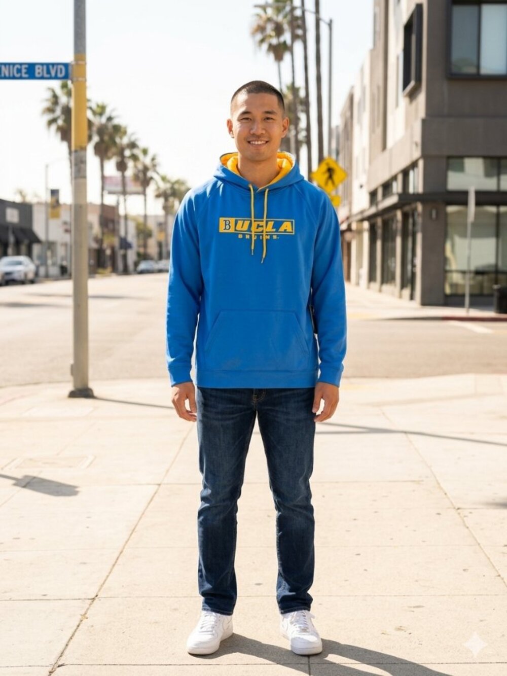 UCLA BRUINS Hoodie Sweatshirt Blue Yellow XLarge Back To School NWT